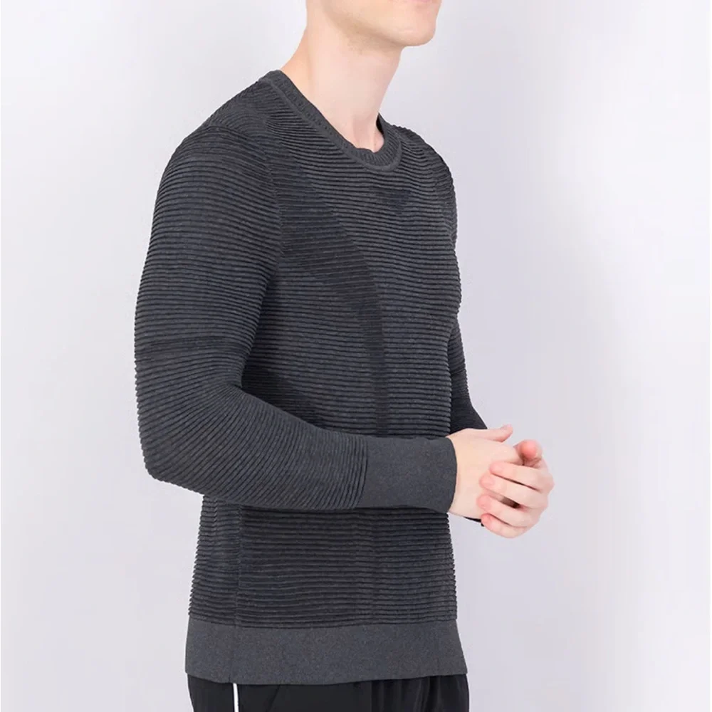 Under Armour New Mens Dark Gray Intelli-Knit Phantom 2.0 Crew Sweater Sz Large